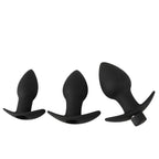 BLACK VELVETS 3 Butt plug set with vibro bullet - image 8