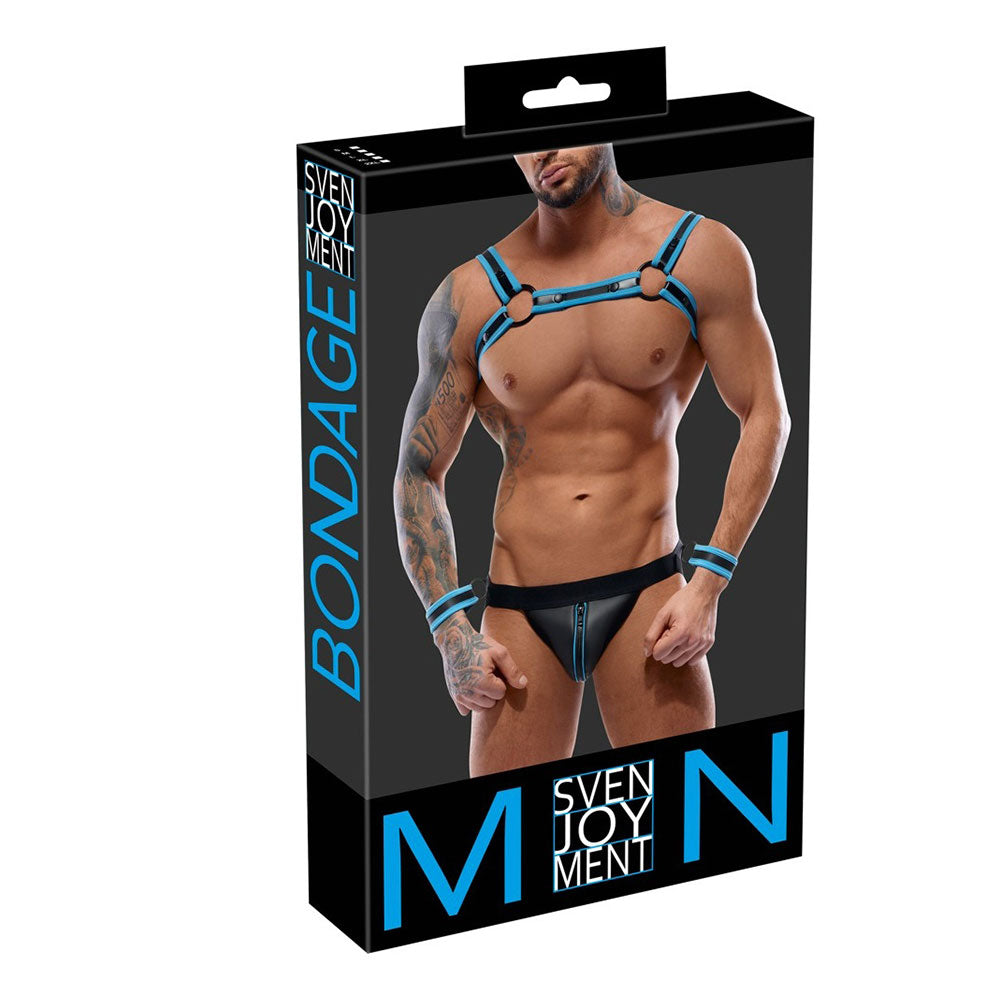 Svenjoyment Bondage Set for men BLACK AND ROYAL BLUE - image 11