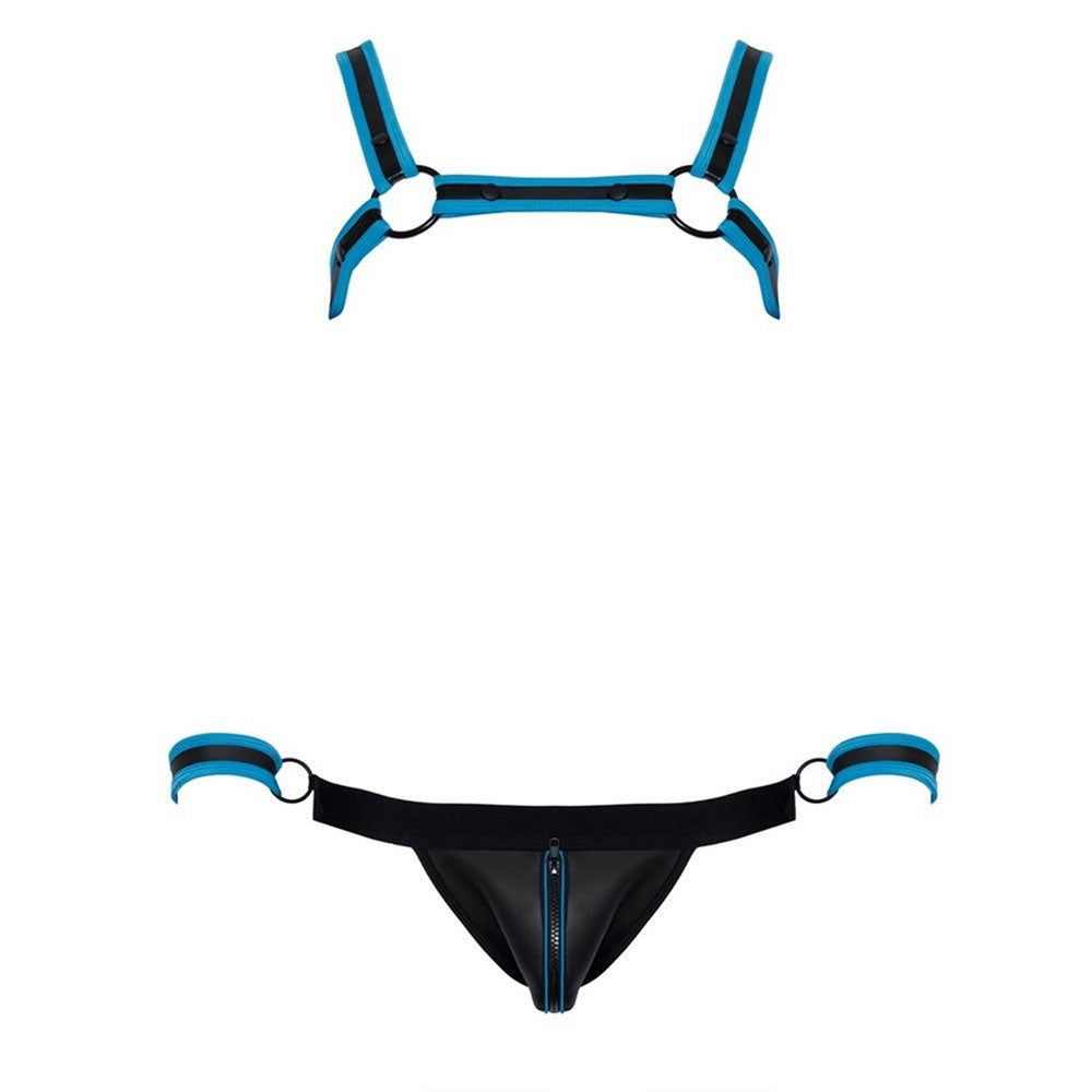 Svenjoyment Bondage Set for men BLACK AND ROYAL BLUE - image 6