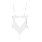 Plus Size Obsessive Alissium crotchless Teddy WHITE