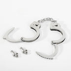 NAUGHTY TOYS heavy steel cuffs with lock 220 gr - image 2