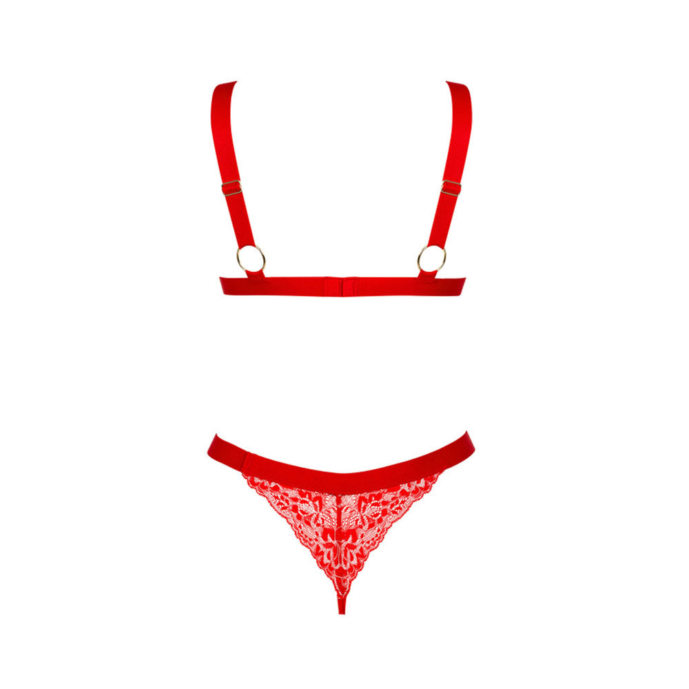 Obsessive Elianes Bra and Thong set RED - image 5