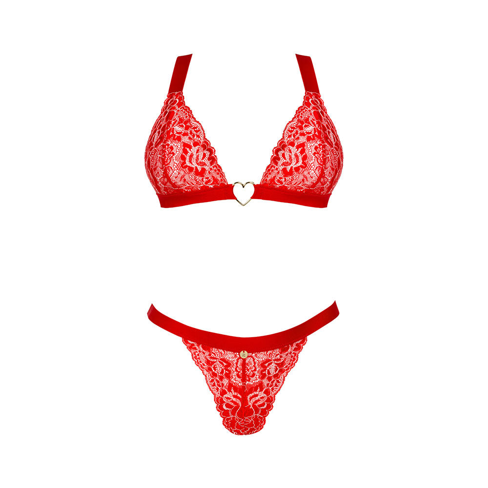 Obsessive Elianes Bra and Thong set RED - image 4