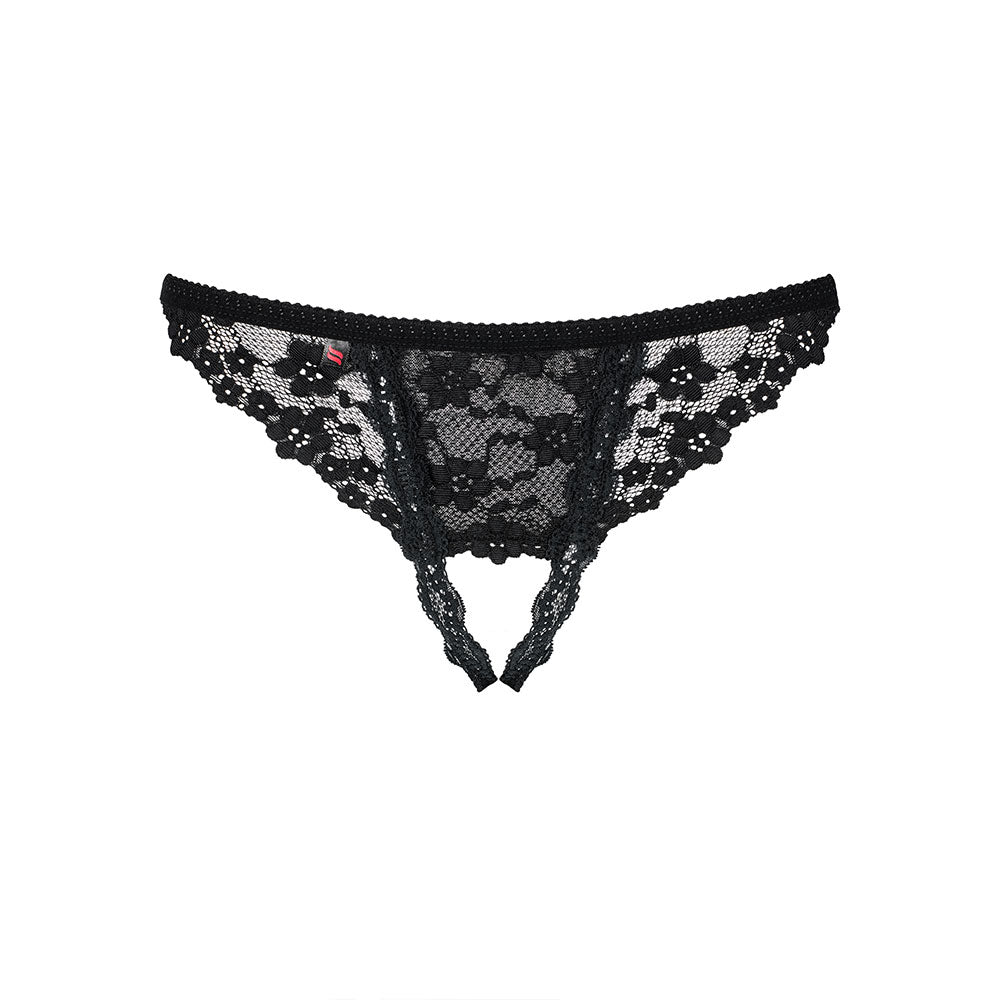 Obsessive Letica crotchless thong BLACK Κύρια εικόνα προϊόντος