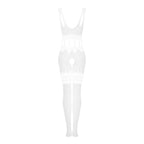 Plus Size Obsessive G330 crotchless Bodystocking WHITE