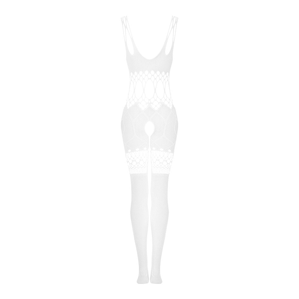 Plus Size Obsessive G330 crotchless Bodystocking WHITE