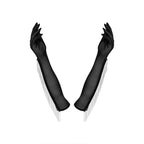 Plus Size Obsessive Milladis gloves with silver beads BLACK