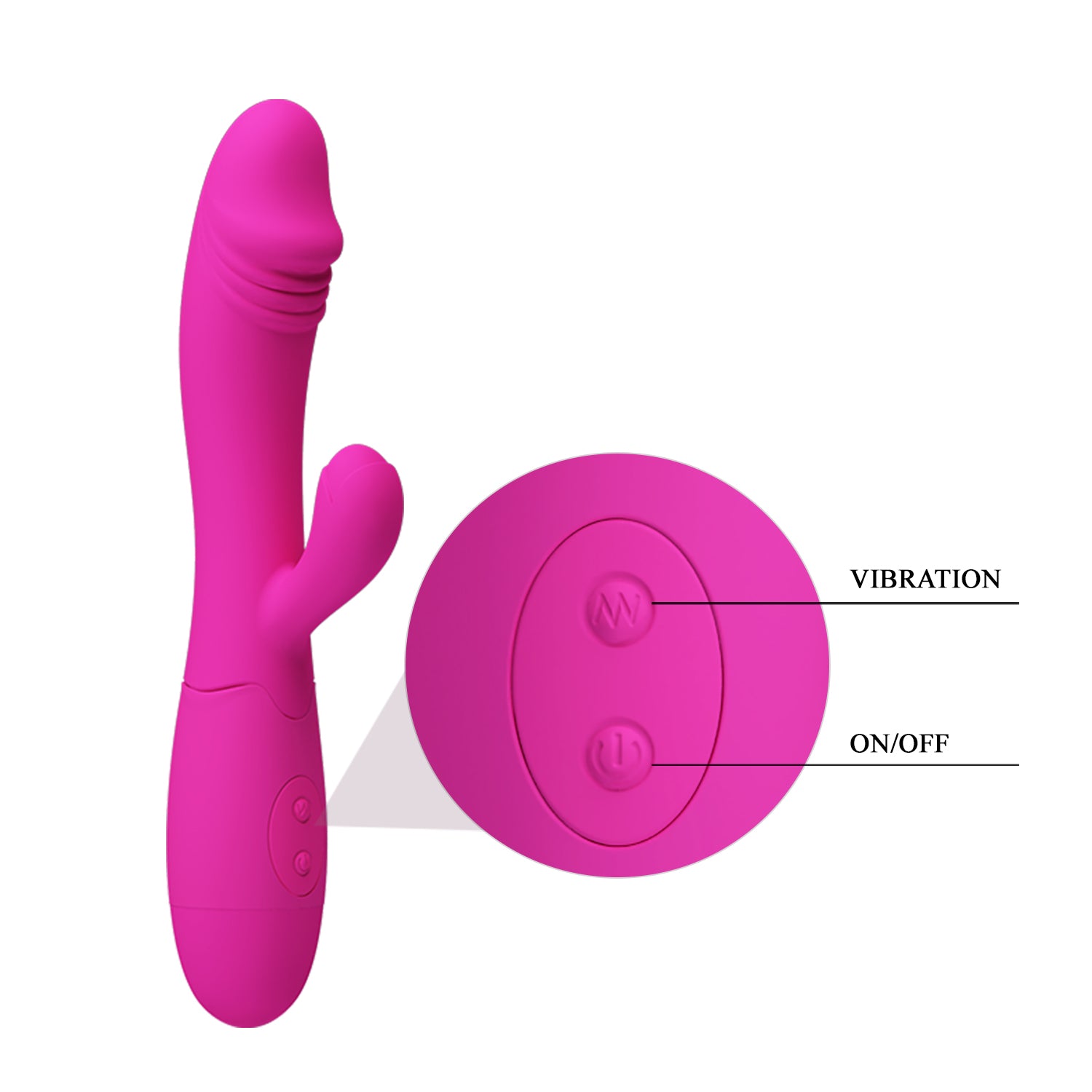 Pretty Love SNAPPY rechargeable Rabbit Vibrator 19 cm PINK