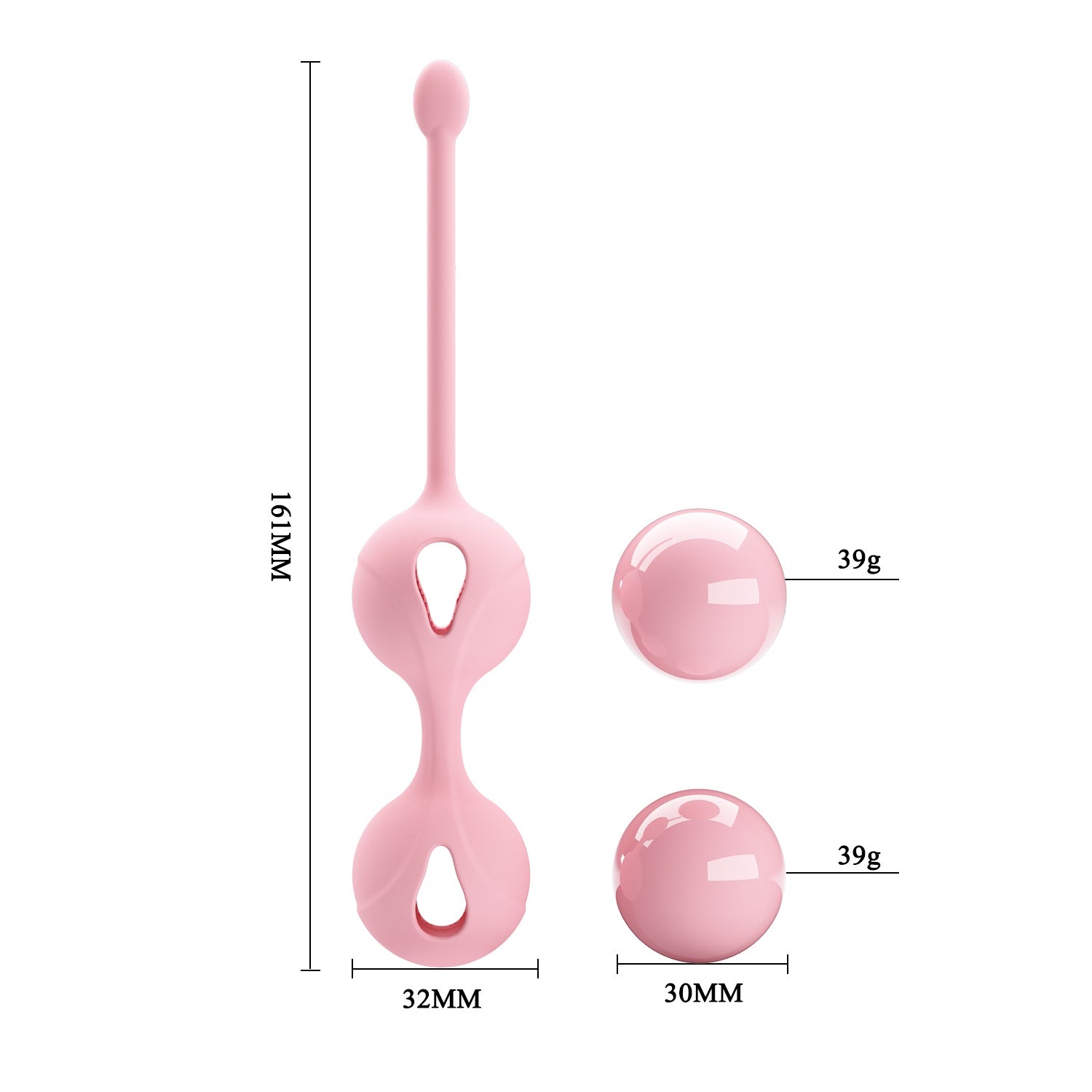 Pretty Love KEGEL TIGHTEN UP II Silicone Kegel Balls 16.1 x 3.2 cm PINK - image 2
