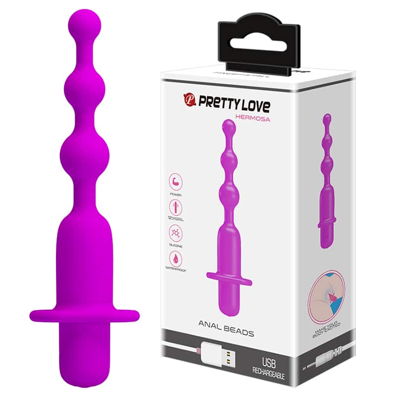 Pretty Love HERMOSA Anal Beads PURPLE