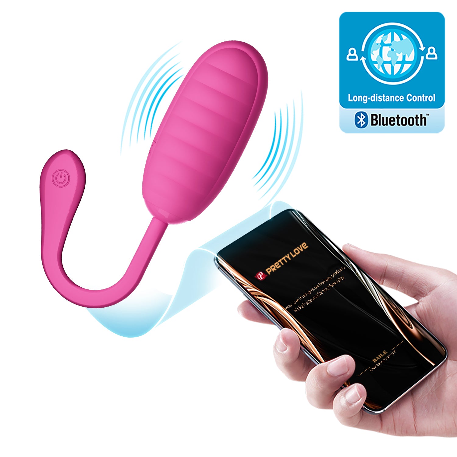 Pretty Love CATALINA App controlled Egg Vibrator PINK Main image