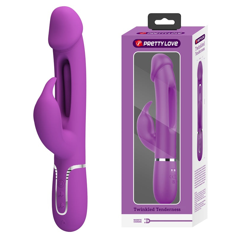 PRETTY LOVE KAMPAS with flicking-swinging tongue vibrator Purple Κύρια εικόνα προϊόντος