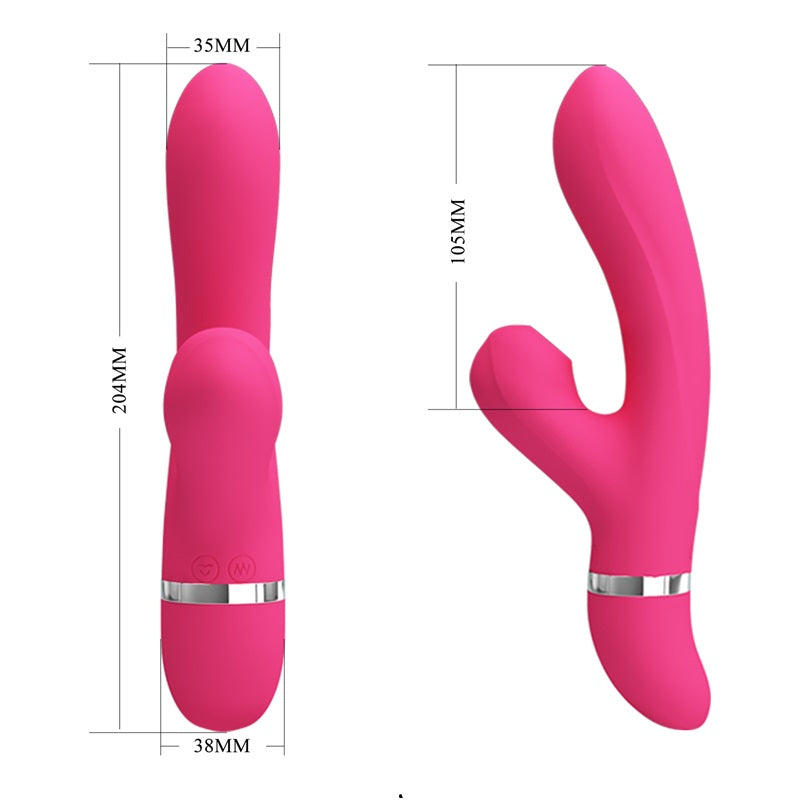 Pretty Love WILLOW clitoral sucking Rabbit Vibrator MAGENTA - image 2