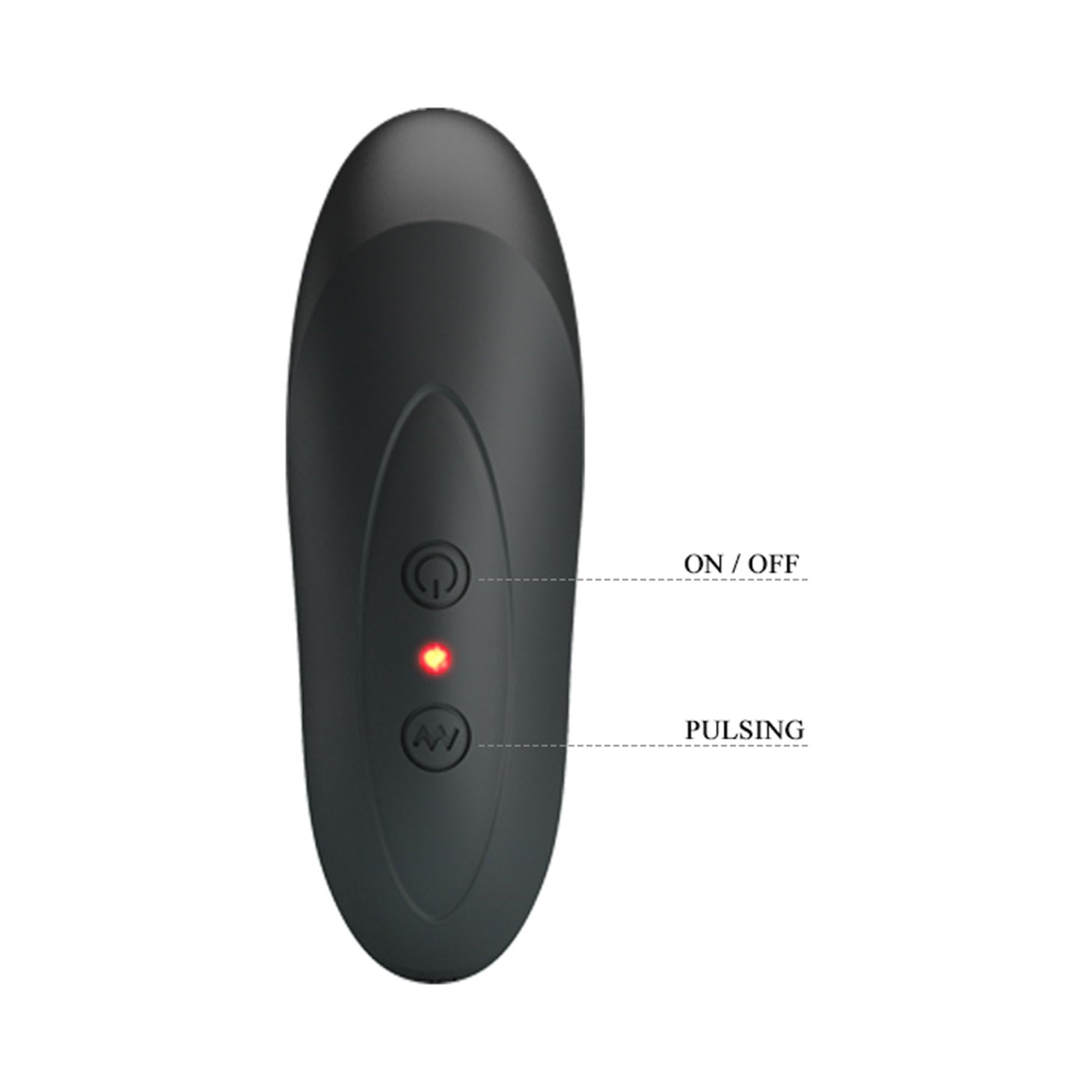 PRETTY LOVE ARCHENEMY Anal Massager with Pulse waves BLACK