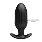 PRETTY LOVE JEFFERSON Vibrating Electro Butt Plug BLACK