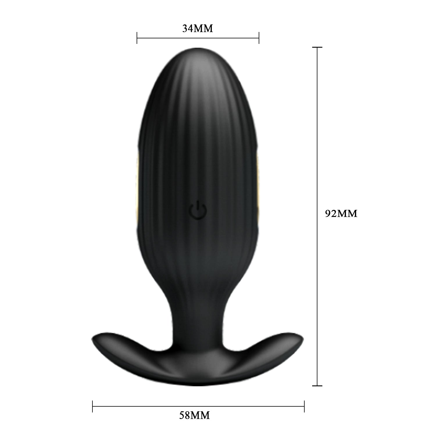 PRETTY LOVE JEFFERSON Vibrating Electro Butt Plug BLACK