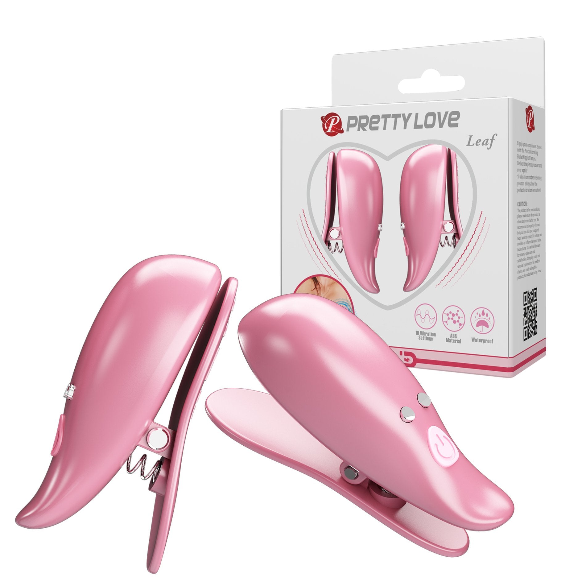 PRETTY LOVE LEAF Vibrating Nipple Clips