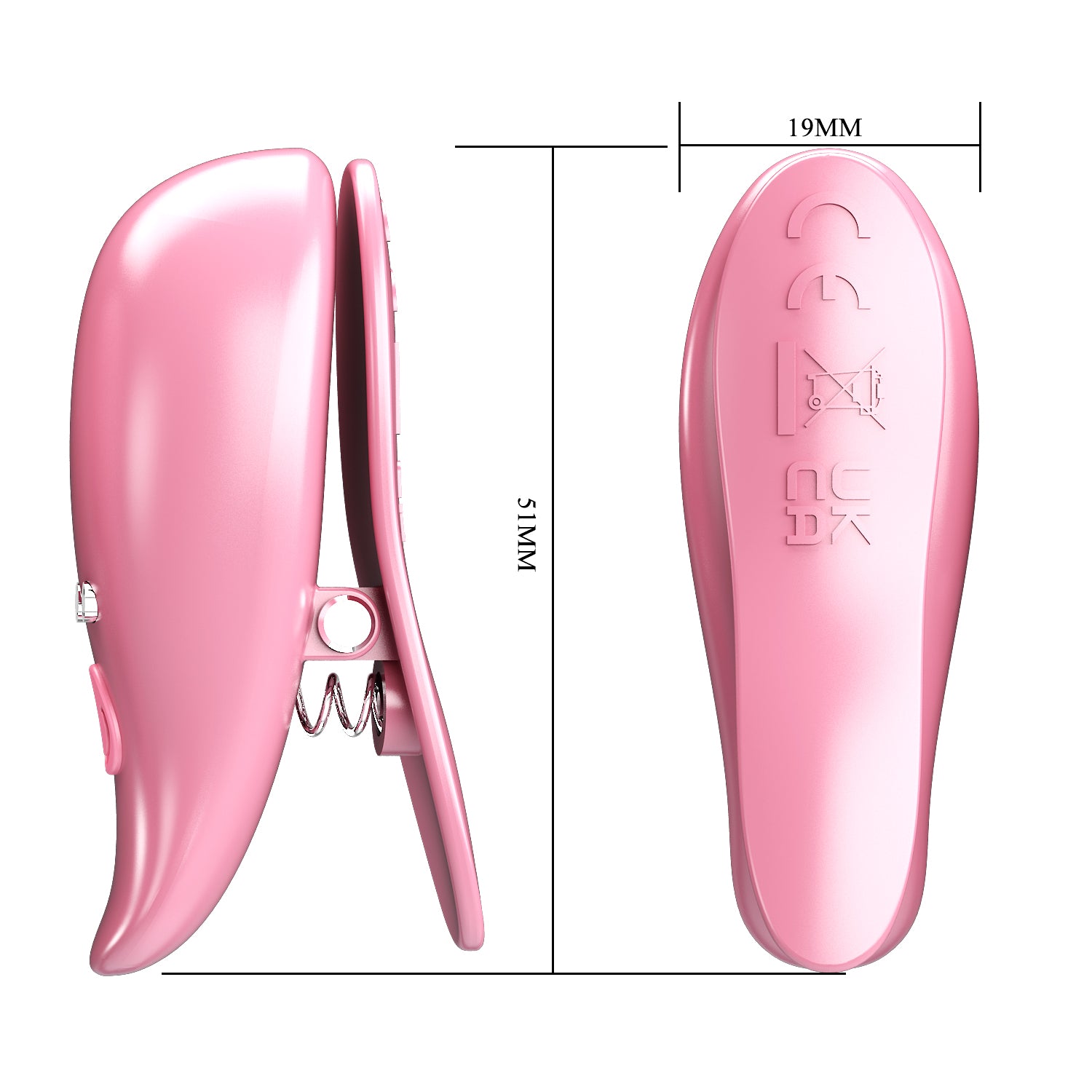 PRETTY LOVE LEAF Vibrating Nipple Clips Secondary image