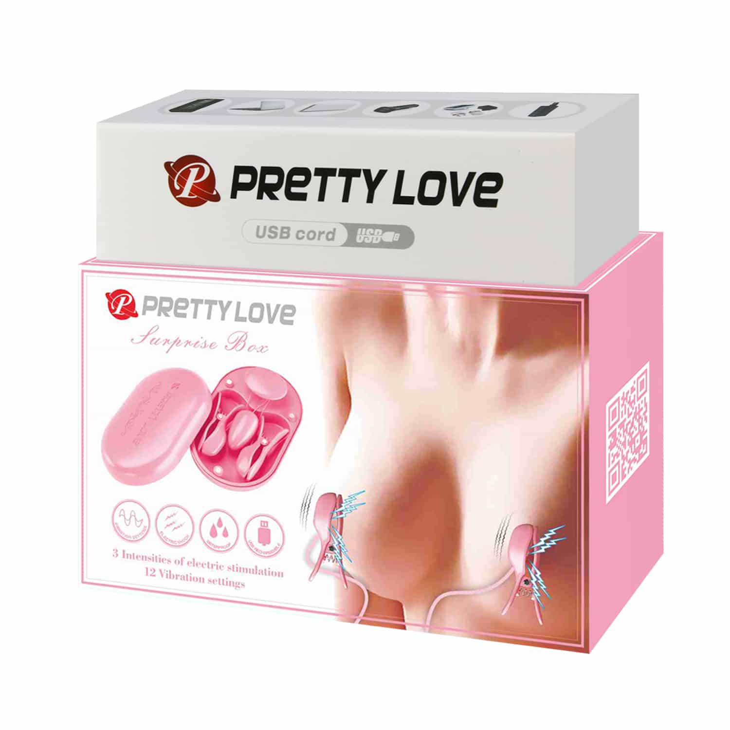 PRETTY LOVE Nipple Vibe electric shock Clamps