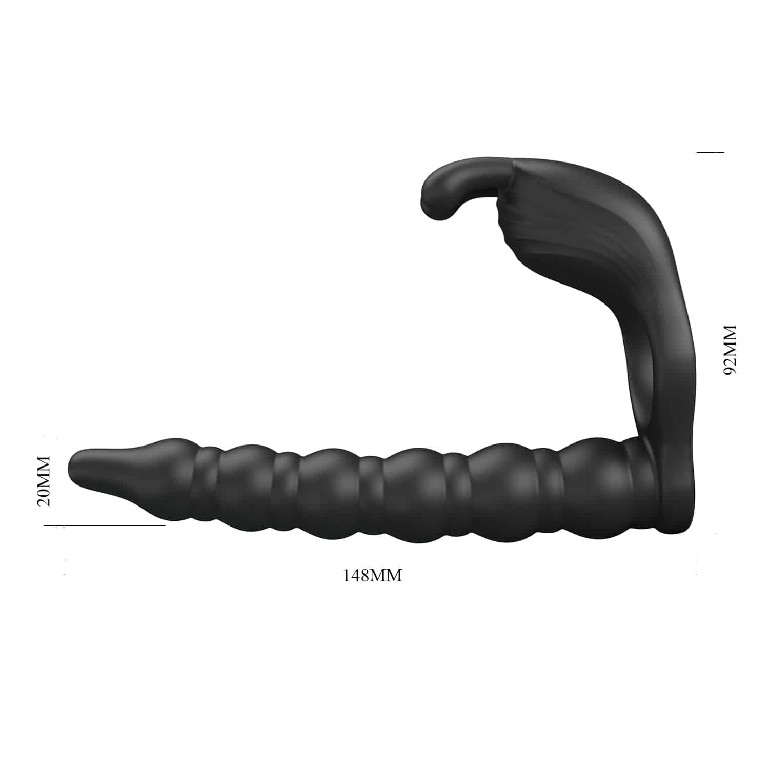 PRETTY LOVE BLACKNEY vibrating penis ring with plug Δευτερεύουσα εικόνα προϊόντος