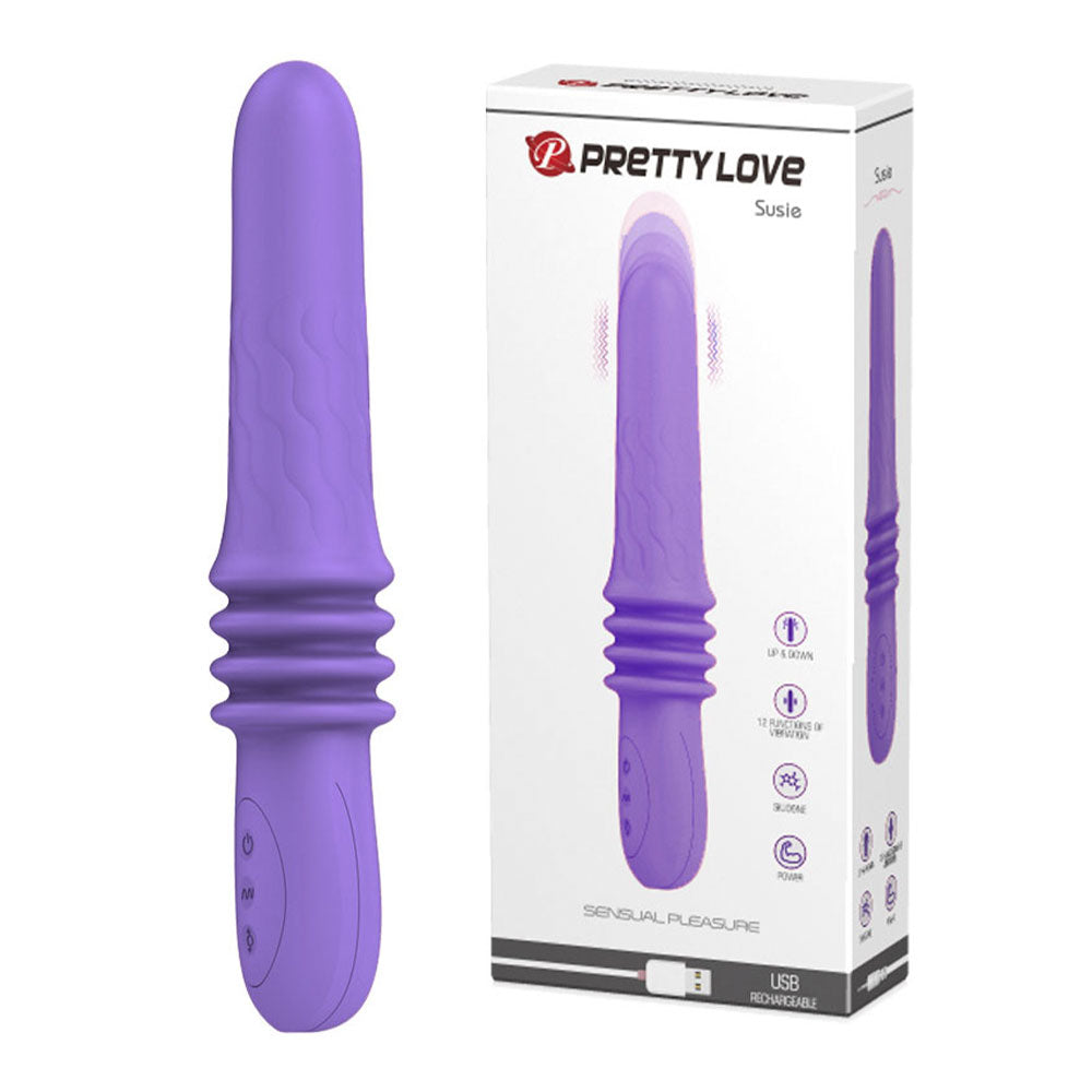 Pretty Love SUSIE Vibrator with Vibration and Thrusting Functions PURPLE Κύρια εικόνα προϊόντος