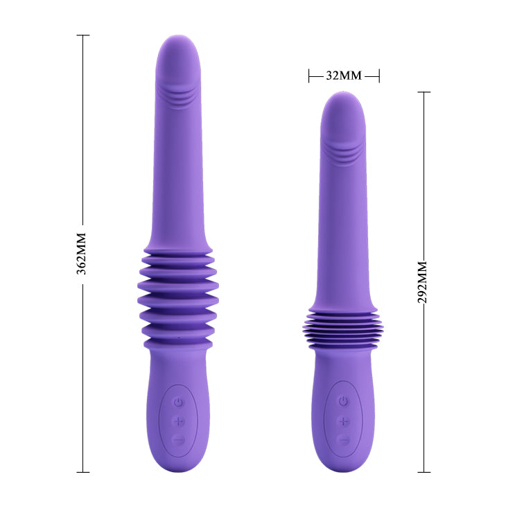 Pretty Love PAZUZU Thrusting Vibrator PURPLE - image 2