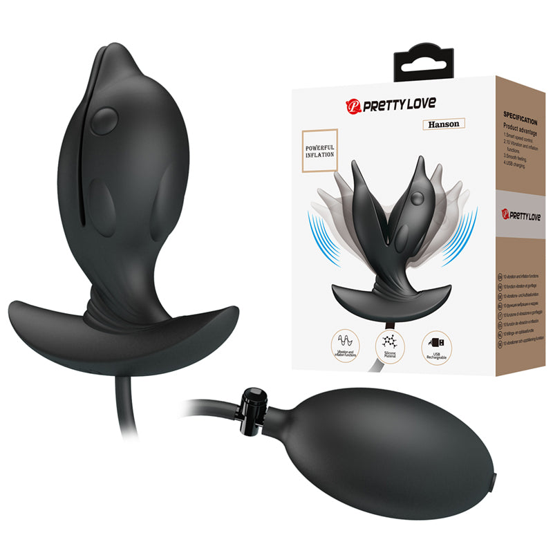 PRETTY LOVE HANSON inflatable vibrating silicone butt plug
