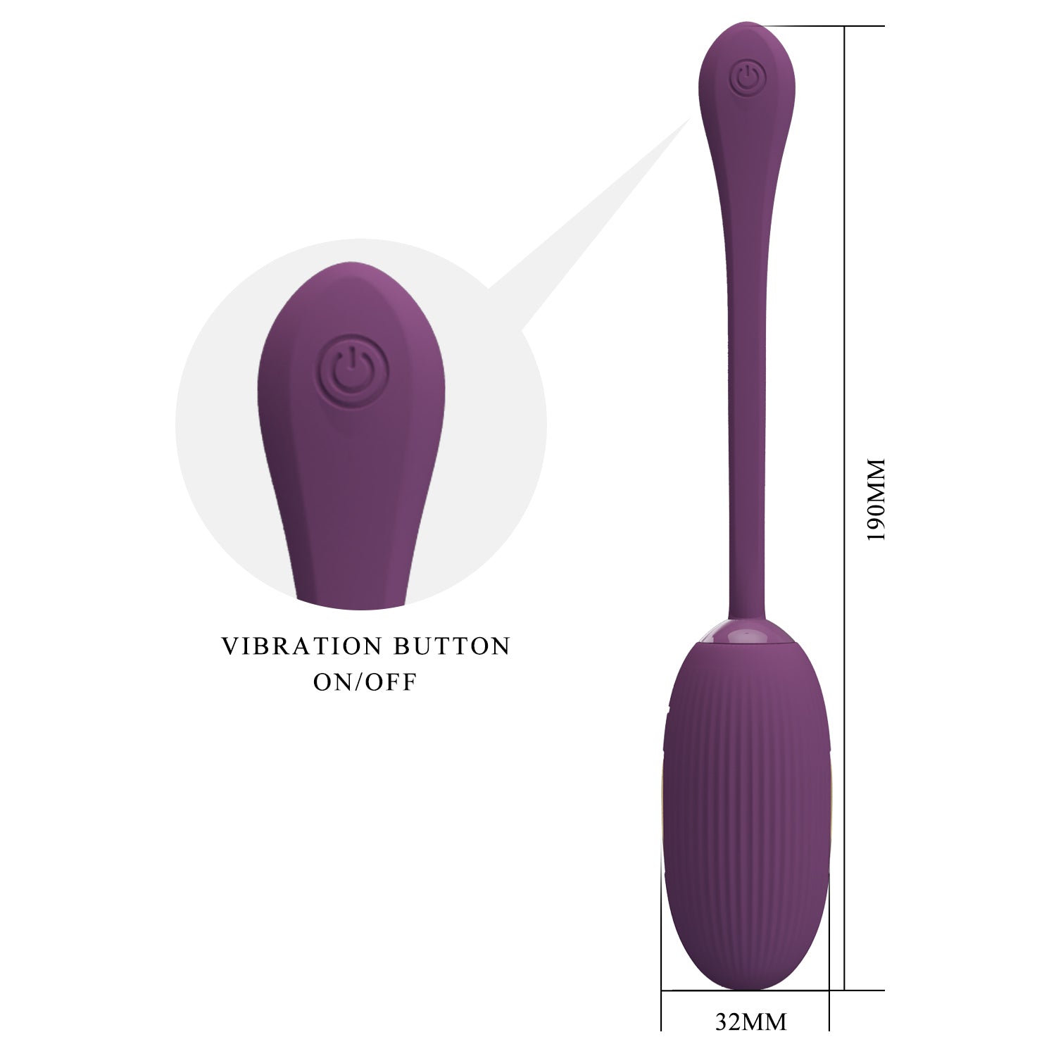 Pretty Love DOREEN Egg Vibrator with Electro shock PURPLE