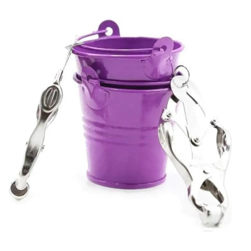 Naughty Toys Nipple Clamps with Buckets - image 3