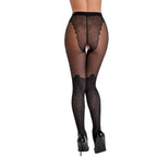 Crotchless tights with lace design - image 5