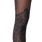 Crotchless tights with lace design - image 4