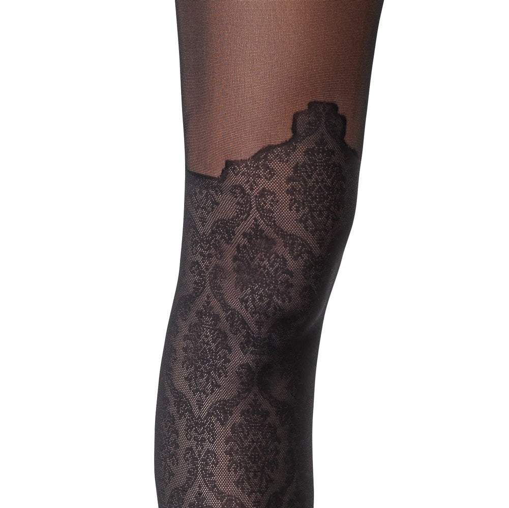 Crotchless tights with lace design - image 4