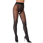 Crotchless tights with lace design - image 8