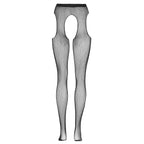 Crotchless sparkly tights with cut outs at the sides