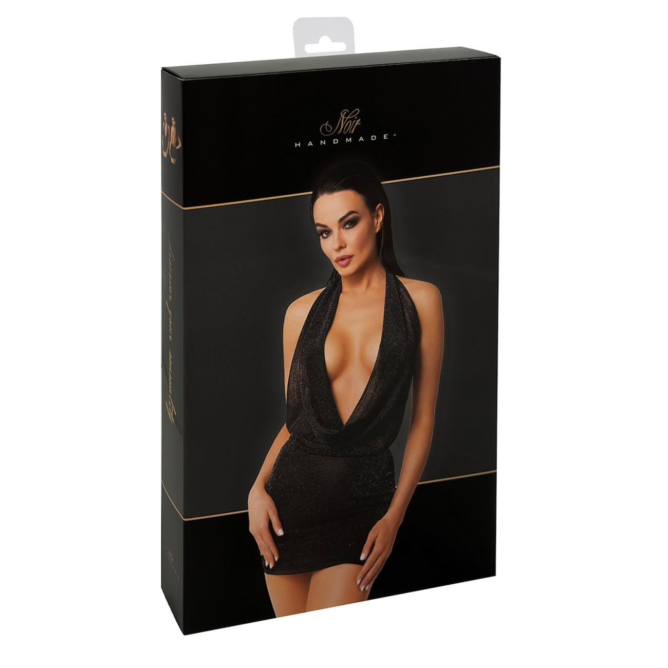Noir Handmade Luminara Mini Dress Black