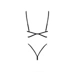 Noir Handmade French Kiss Bra and String Set Black