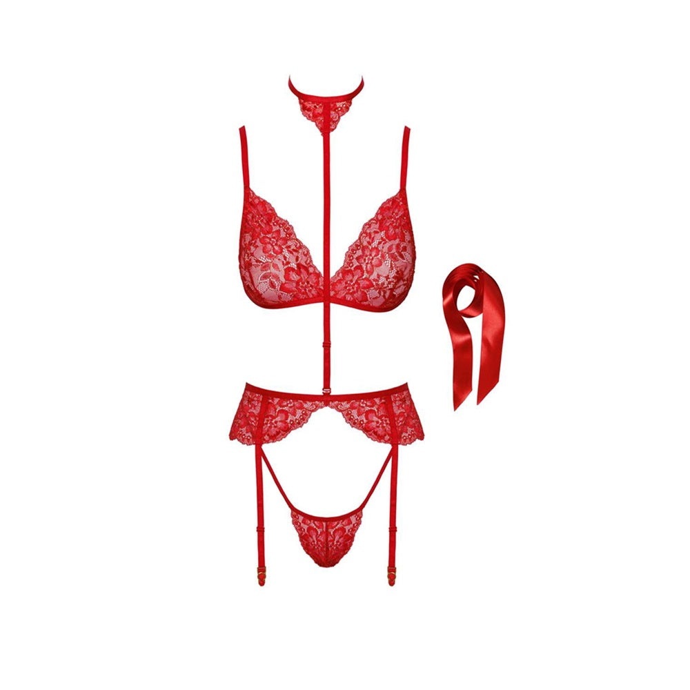 Noir Handmade Bondage Kiss Set Red Main image