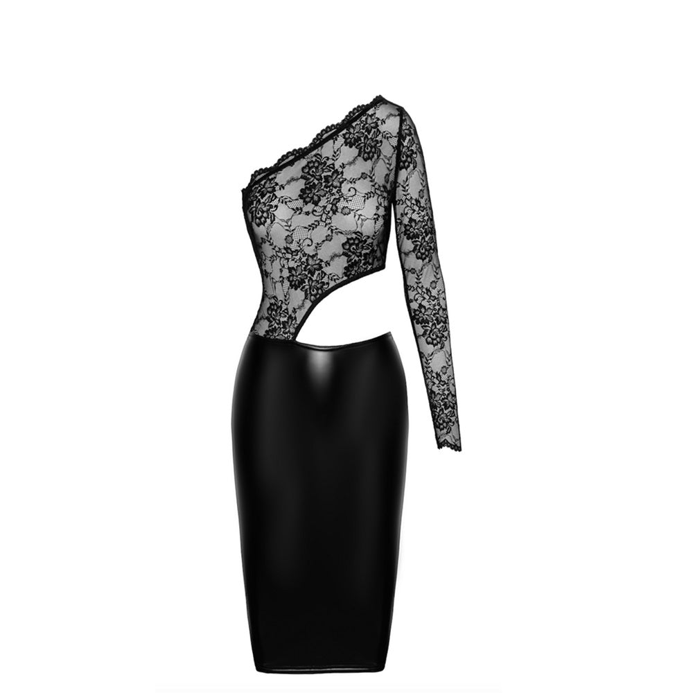 Noir Handmade Erotica Midi Dress Black - image 5