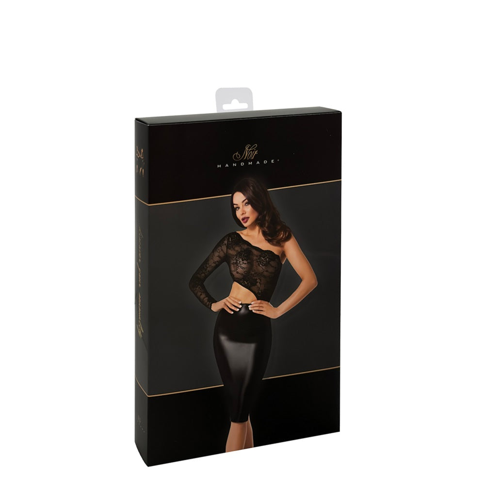 Noir Handmade Erotica Midi Dress Black - image 9