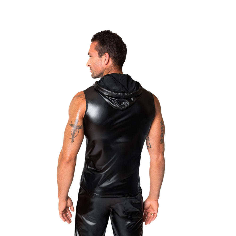 Noir Handmade Frenzy Sleeveless Hoodie Black - image 6