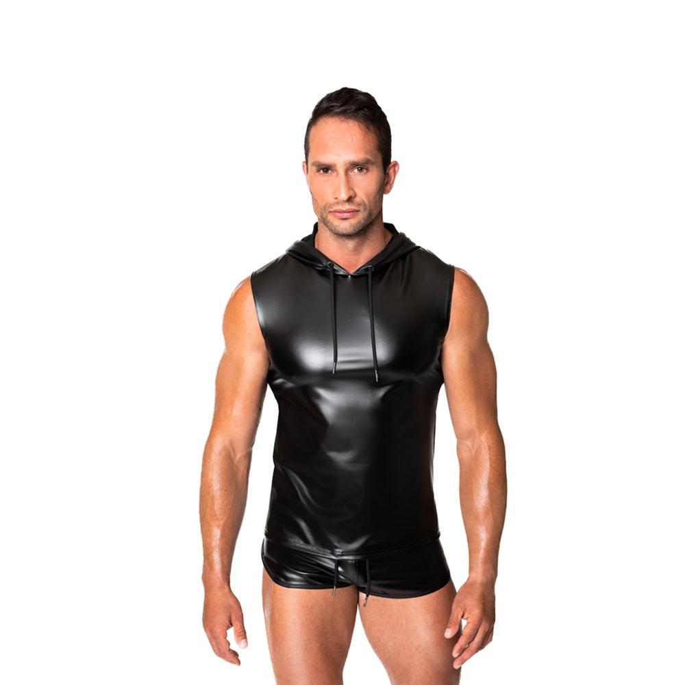 Noir Handmade Frenzy Sleeveless Hoodie Black - image 8
