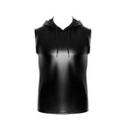Noir Handmade Frenzy Sleeveless Hoodie Black - image 5