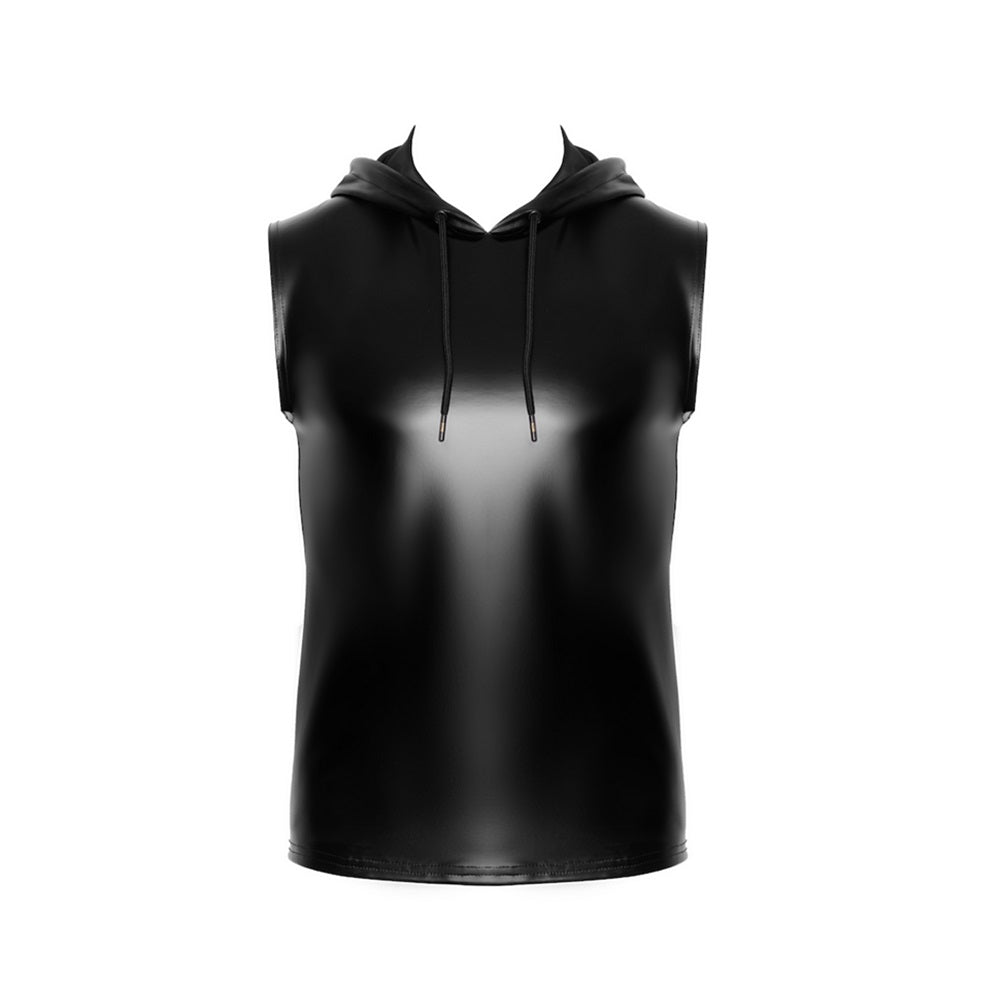 Noir Handmade Frenzy Sleeveless Hoodie Black Main image