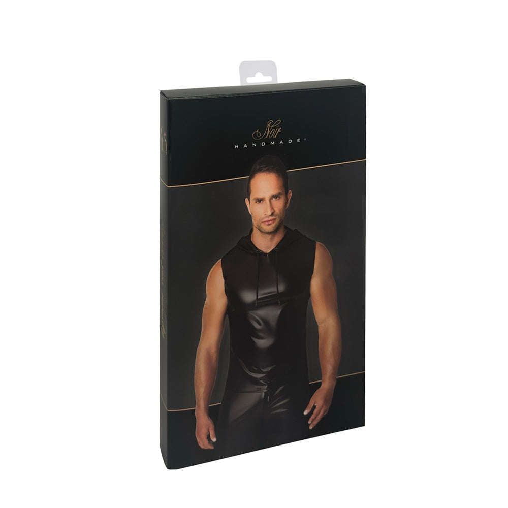 Noir Handmade Frenzy Sleeveless Hoodie Black - image 9