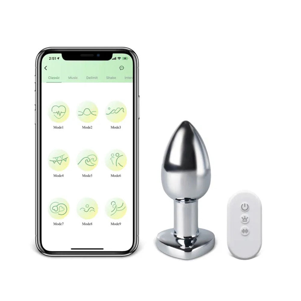 10-Speed Metal Vibrating Anal Plug with APP Control and Light-up Magic Colors Δευτερεύουσα εικόνα προϊόντος