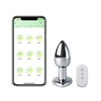 10-Speed Metal Vibrating Anal Plug with APP Control and Light-up Magic Colors - image 2