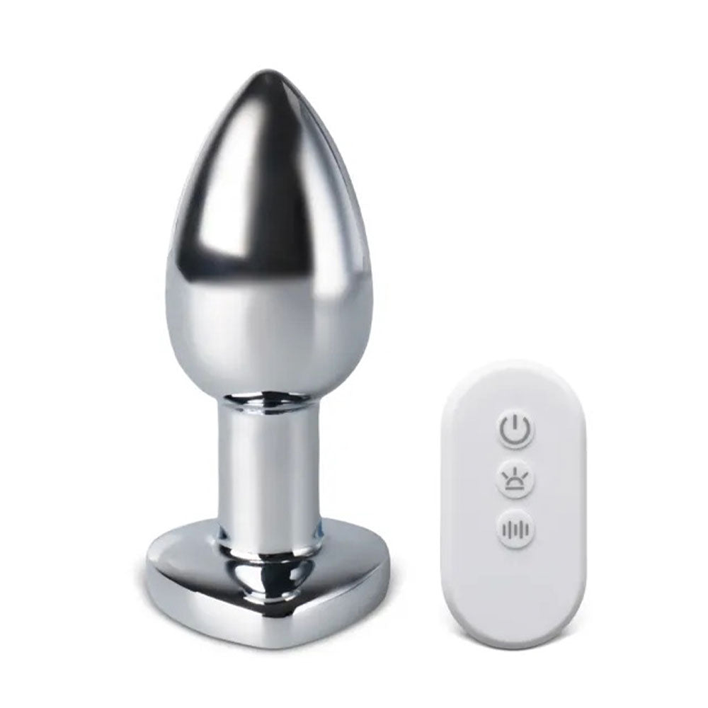 10-Speed Metal Vibrating Anal Plug with APP Control and Light-up Magic Colors - image 3