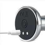 9-Speed Electroplated Silver Vibrating Anal Plug with App Control, 9 CM Length - image 6