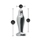 9-Speed Electroplated Silver Vibrating Anal Plug with App Control, 9 CM Length - image 7