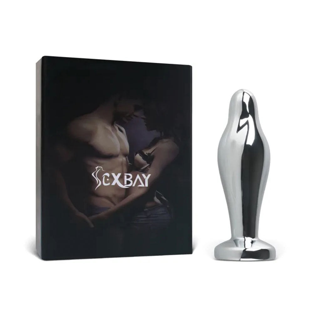 9-Speed Electroplated Silver Vibrating Anal Plug with App Control, 9 CM Length Κύρια εικόνα προϊόντος